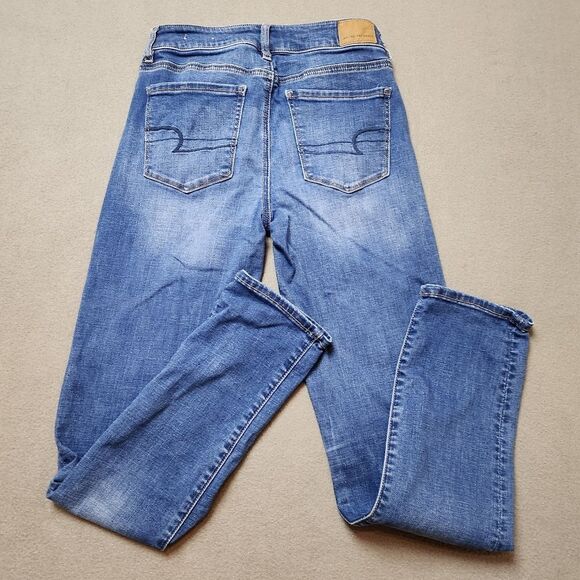American Eagle Hi-Rise skinny jeans Size 2 regular Super Stretch - Picture 3 of 12